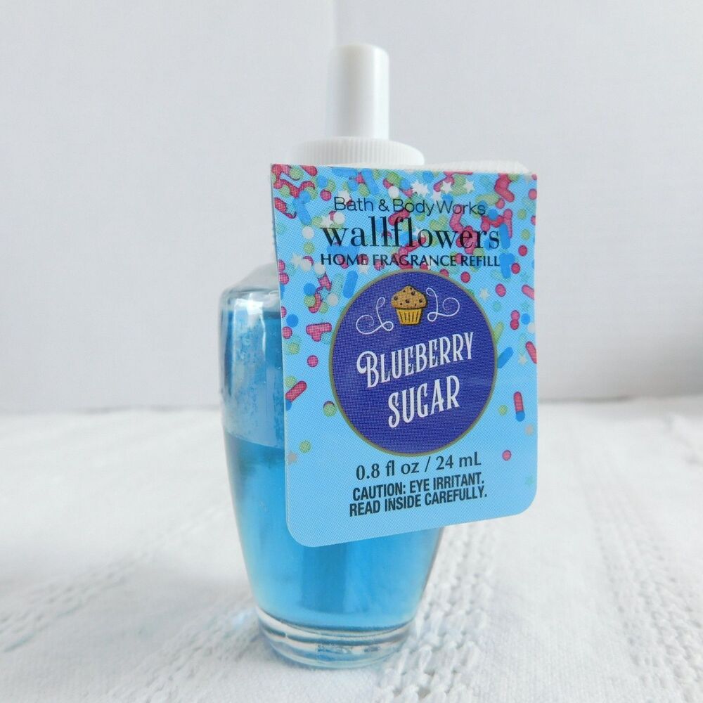 Bath & Body Works Blueberry Sugar Wallflower Fragrance Refill Bulb 0.8 oz NEW